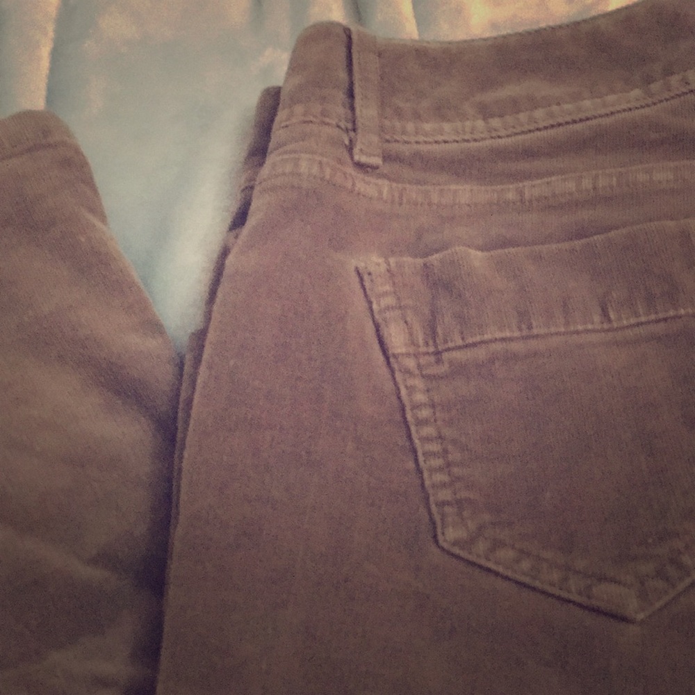 Gray Bootcut Corduroy Pants